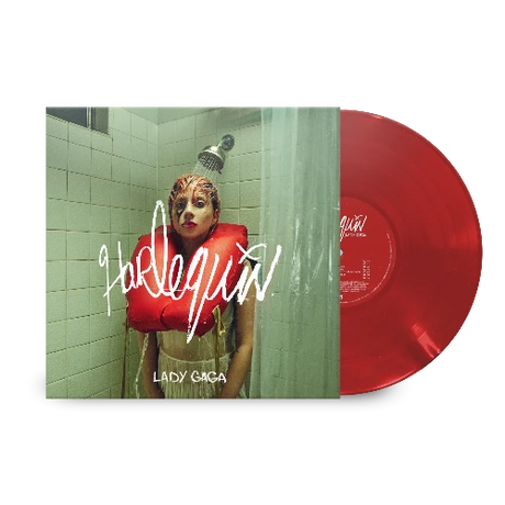 Lady Gaga - Harlequin album cover and red vinyl. 