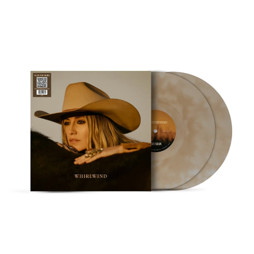 Lainey Wilson - Whirlwind album cover and 2LP tan vinyl. 