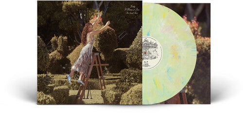 Laufey - A Matter Of Time: The Final Hour album cover and green, yellow, and blue vinyl