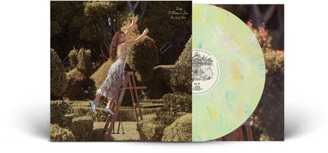 Laufey - A Matter Of Time: The Final Hour album cover and green, yellow, and blue vinyl
