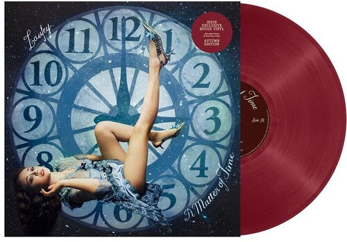 Laufey - A Matter Of Time album cover and red vinyl. 
