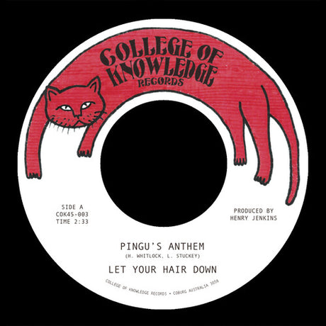 Let Your Hair Down - Pingu's Anthem / Gronk 7" single label