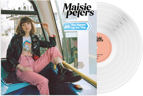 Maisie Peters You Signed Up For This album cover with a white vinyl record