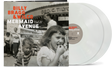 Vinyl album cover showing a child pushing another child on a hand cart in front of 3 other people and a large building (all in black & white) with orange text "Billy Bragg & Wilco" and white text "mermaid avenue vol. iii" with two white vinyl records sticking out the side of the sleeve.