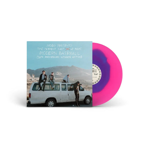 Modern Baseball - MOBO Presents: The Perfect Cast LP album cover and blue in pink vinyl