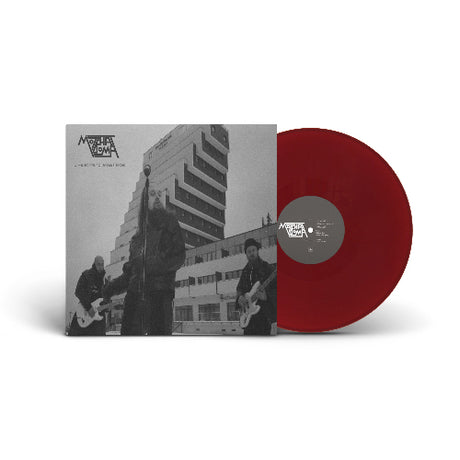 Molchat Doma - Live at Panorama Hotel album cover and Burgundy vinyl.  