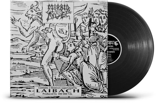 Morbid Angel - Laibach Remixes album cover and black vinyl