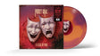 Motley Crue - Theatre of Pain album cover and purple and orange vinyl. 