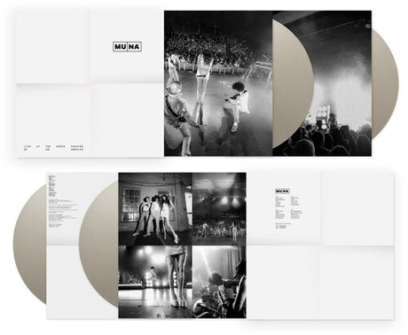 MUNA - Live at the Greek Theatre in Los Angeles album cover and grey vinyl. 