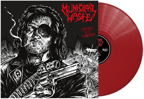 Municipal Waste - Tango & Thrash album cover and red vinyl. 