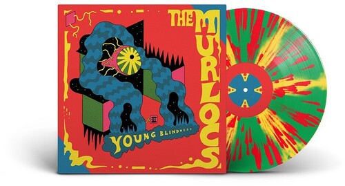 The Murlocs - Young Blindness album cover and yellow, green, and red splatter vinyl. 