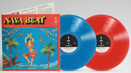 Naya Beat Volume 1: South Asian Dance And Electronic Music 1983-1992 album cover and red/blue 2LP. 