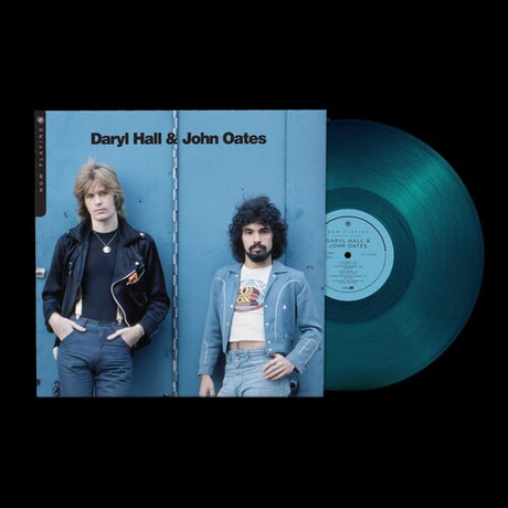 hall and oates now playing album cover with blue vinyl record