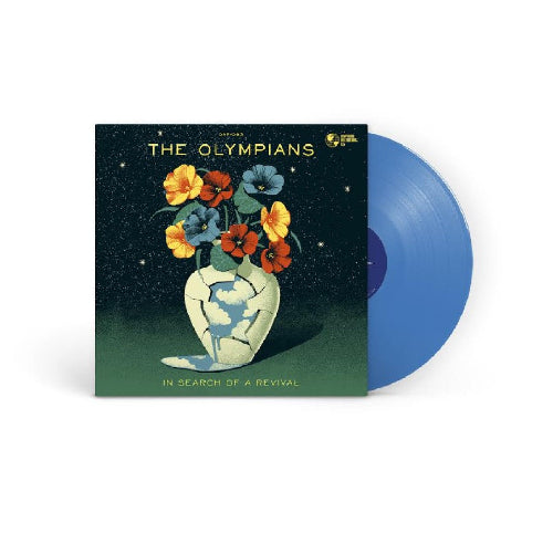 The olympians - In Search of a Revival  album cover and blue vinyl. 