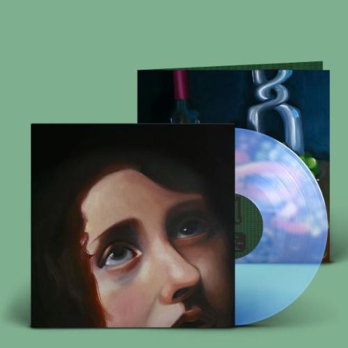 Panda Bear - Sinister Grift album cover and blue vinyl. 