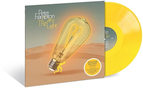 Peter Frampton - Carry The Light album cover and yellow vinyl