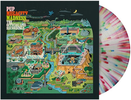 PUP - Megacity Madness album cover and splatter vinyl