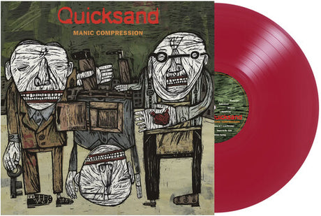 Quicksand - Manic Compression album cover and red vinyl. 