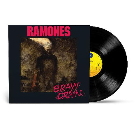 Ramones - Brain Drain album cover and vinyl. 