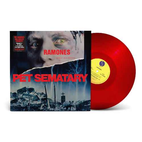 Ramones - Pet Sematary album cover and red vinyl. 