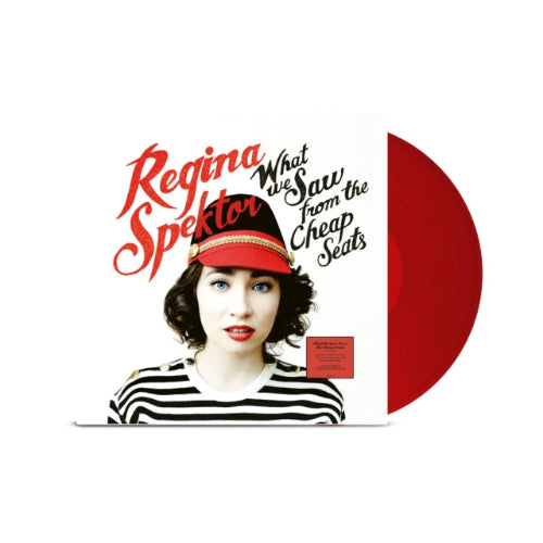 Regina Spektor - What We Saw From The Cheap Seats album cover and red vinyl. 