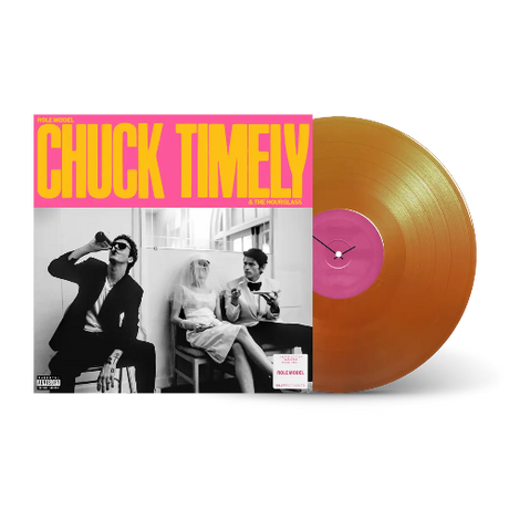 Role Model - Chuck Timely and The Hourglass album cover and orange vinyl. 