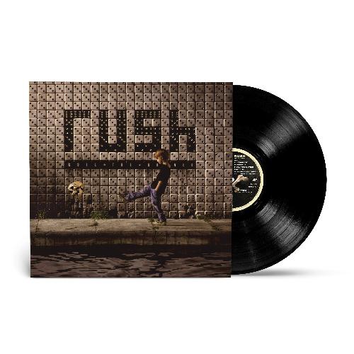 Rush - Roll The Bones album cover and vinyl. 