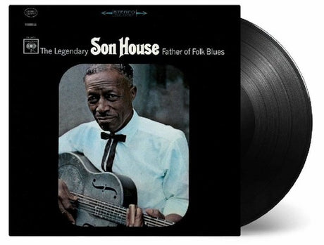 son house father of folk blues album cover with black vinyl record