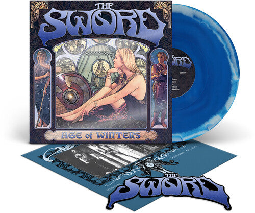 Sword - Age of Winters album cover and blue vinyl