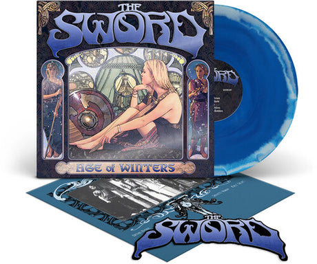 Sword - Age of Winters album cover and blue vinyl