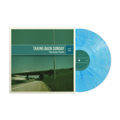 Taking Back Sunday - Tell All Your Friends album cover and blue vinyl