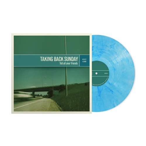 Taking Back Sunday - Tell All Your Friends album cover and blue vinyl
