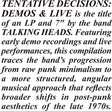 Talking Heads - Tentative Decisions: Demos & Live album cover