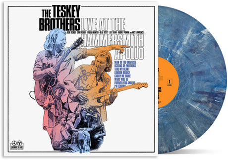 Teskey Brothers - Live At The Hammersmith Apollo album cover and blue vinyl. 