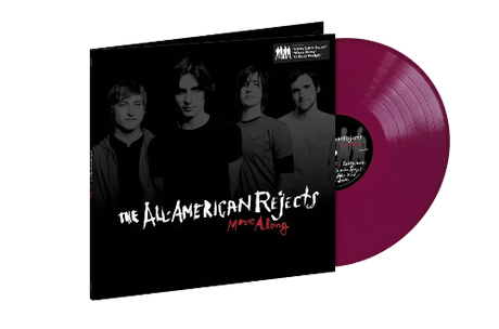 The All-American Rejects - Move Alone album cover and purple vinyl. 