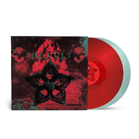 The Cult - Beyond Good & Evil album cover and 2LP red and green vinyl. 