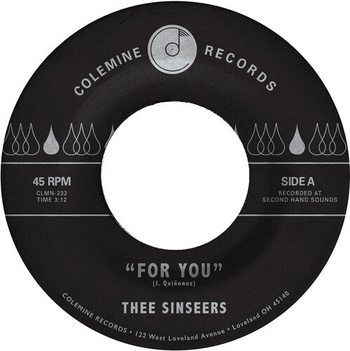 Thee Sinseers - For You / Si lloraras 7" label. 