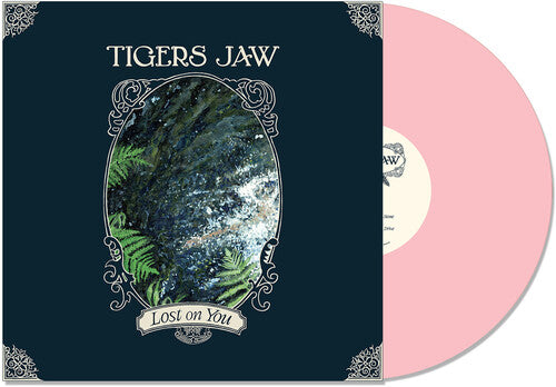 Tigers Jaw - Lost on You album cover and pink vinyl. 