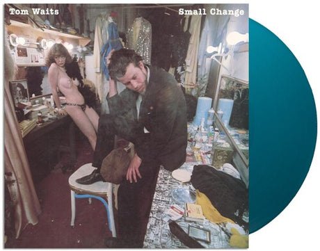 Tom Waits - Small Change album cover and turquoise vinyl. 