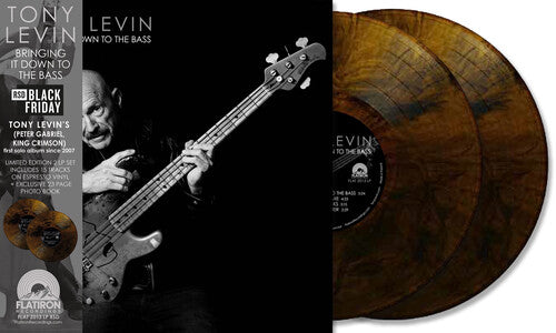 tony levin bringing it down to the bass album cover with two brown vinyl records