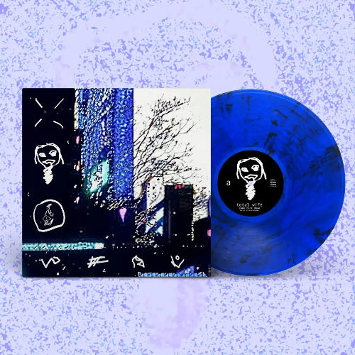 Total Wife - Come Back Down album cover and blue vinyl. 