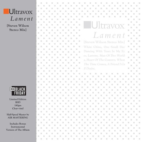 Ultravox lament album cover