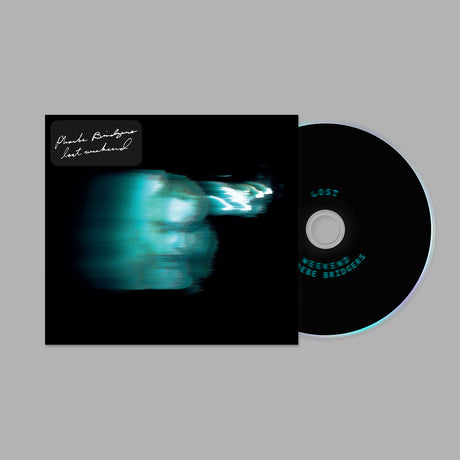 Phoebe Bridgers "Lost Weekend" album cover shown with a black CD with green text