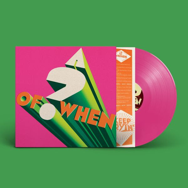 Panda Bear & Sonic Boom "A question of when" album cover shown with a pink vinyl record