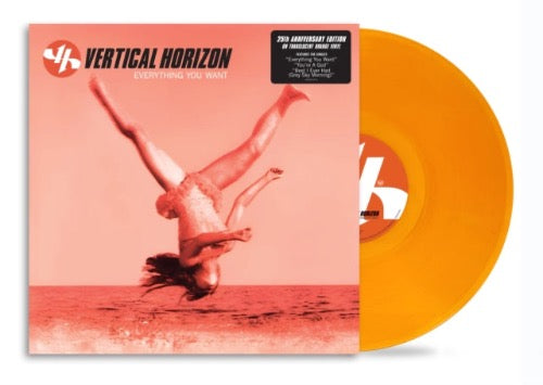 Vertical Horizon - Everything You Want album cover and orange vinyl. 