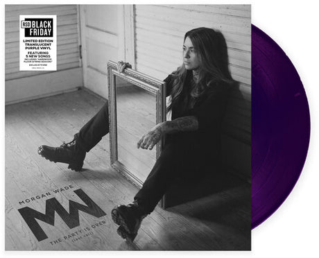 Morgan Wade - The Party Is Over (last call) album cover with violet vinyl record