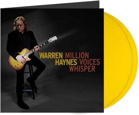 Warren Haynes - Million Voices Whisper album cover and 2LP yellow vinyl. 