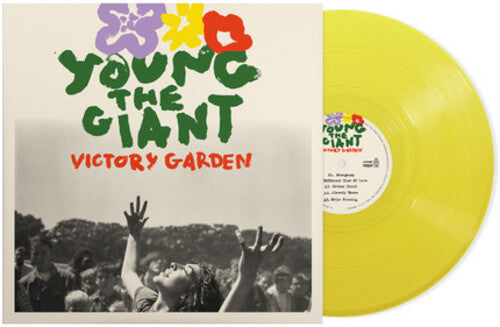 Young the Giant - Victory Garden album cover and yellow vinyl. 