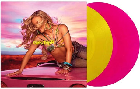 Zara Larsson - Midnight Sun: Girls Trip album cover and 2LP yellow and pink vinyl