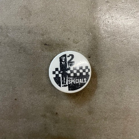 2 Tone The Specials Pin Front - Black on White 